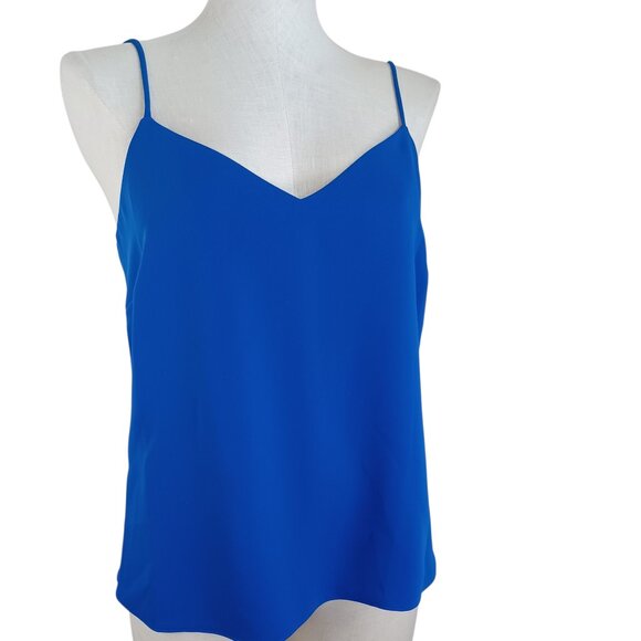 Amanda Uprichard Top Blue Camisole Lined Tank V-Back & V-Front Design Womens Sm - Picture 1 of 11
